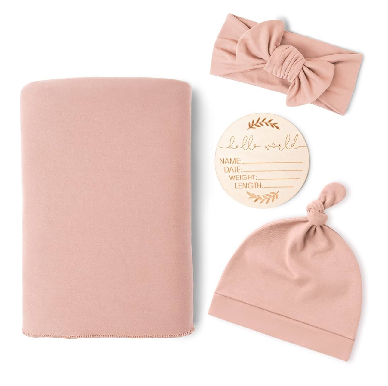 Embroidered baby blanket set