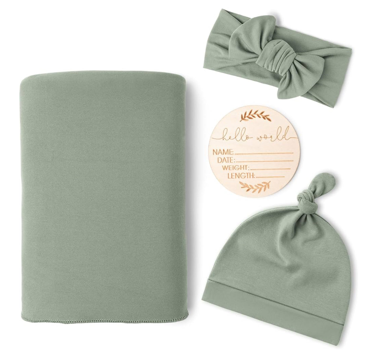 Embroidered baby blanket set