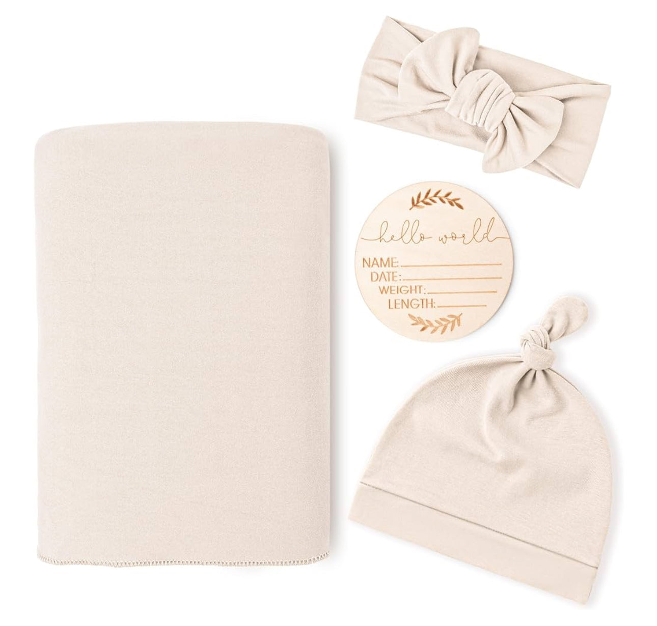 Embroidered baby blanket set