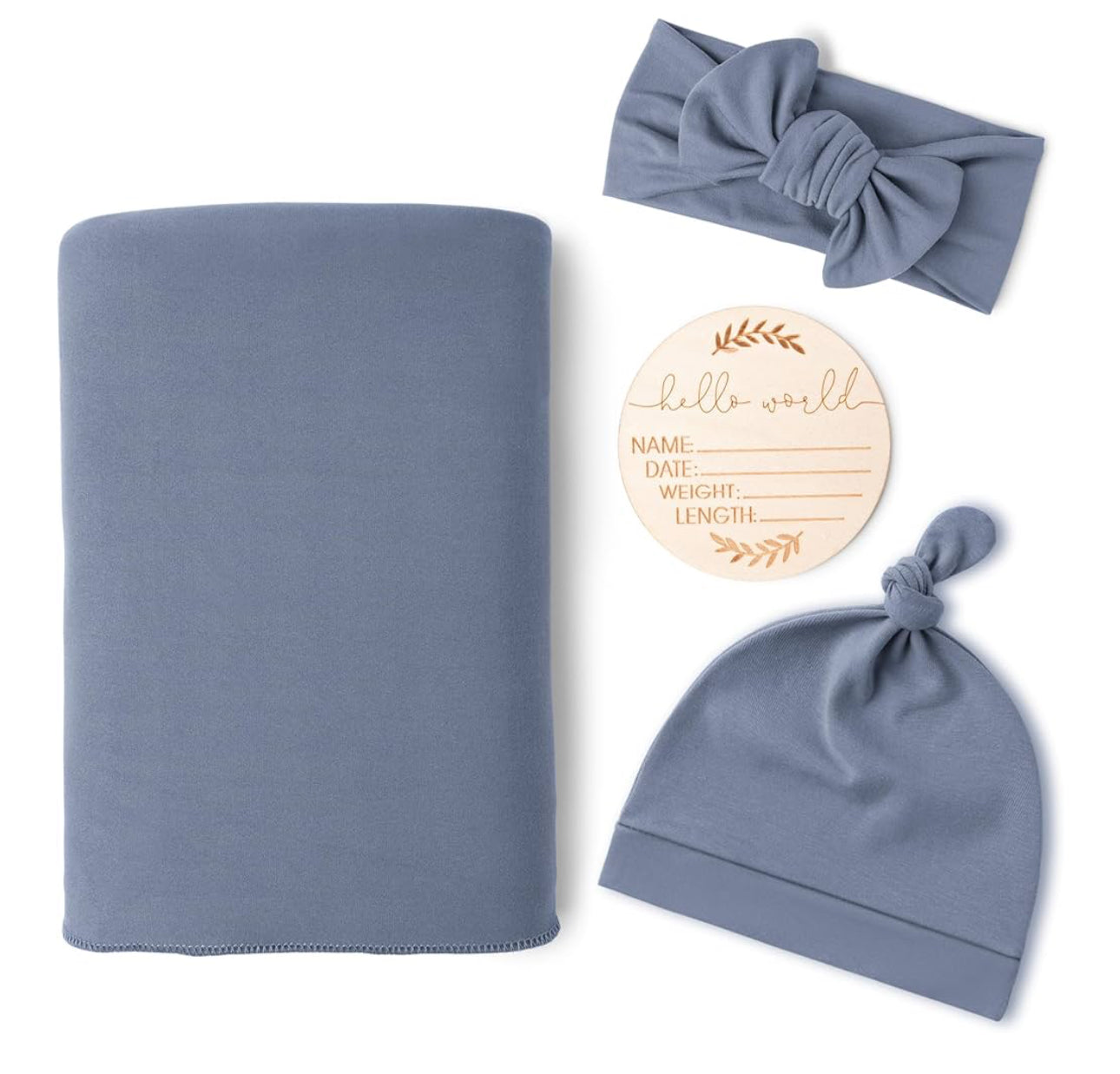 Embroidered baby blanket set