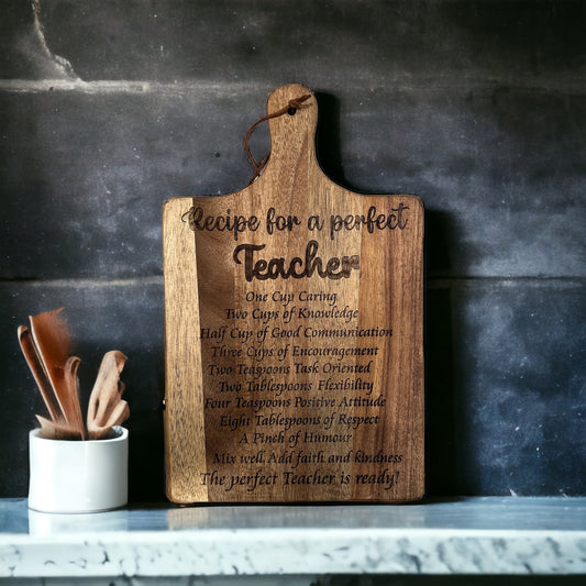 Recipe for a perfect teacher board