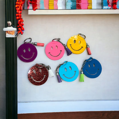 Smiley Face Keychain or Bag Tag